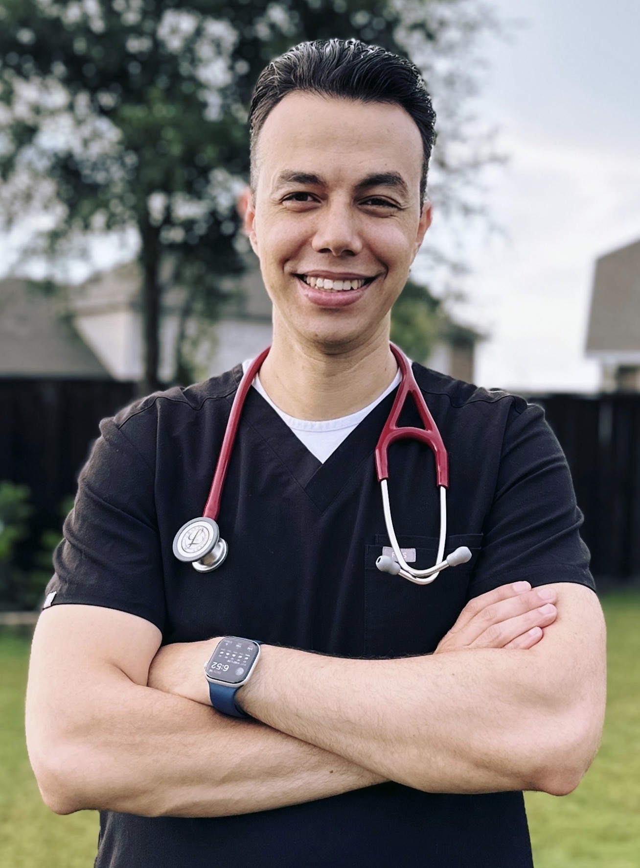 Dr. Mohamed Elshafey with dog